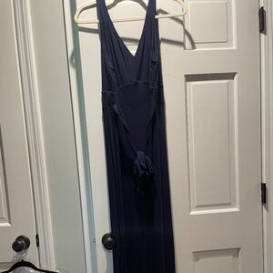 Navy Blue Sleeveless Maxi Dress. The Loft. Size L.